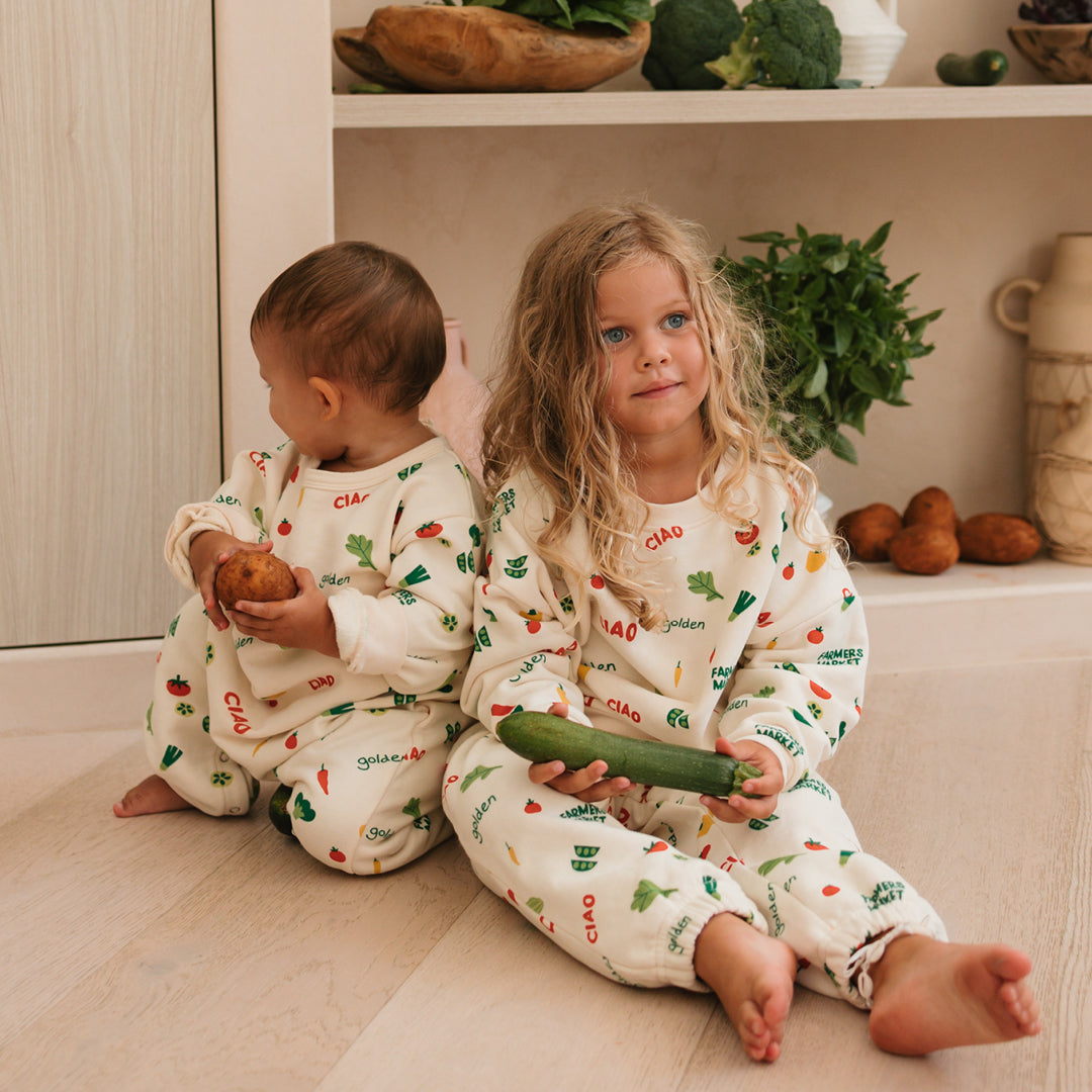 Ciao Farmers Market Track Pants Buttercream