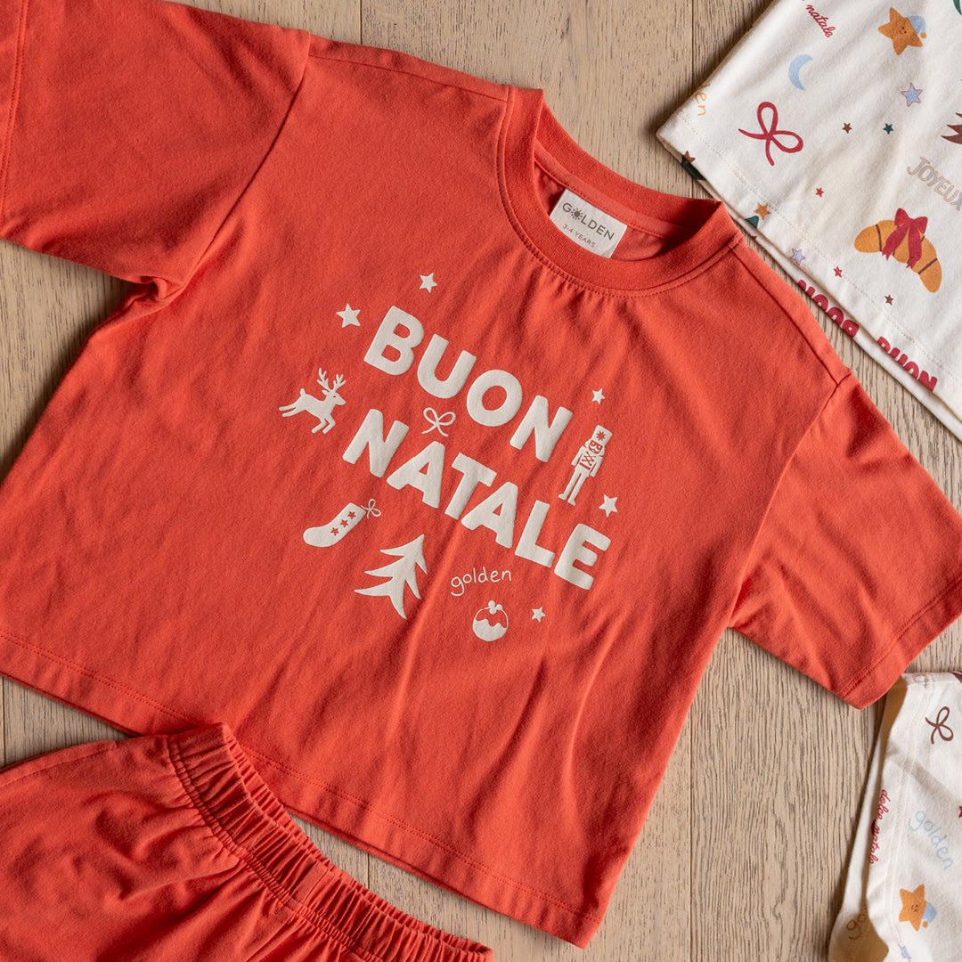 Buon Natale Christmas Set (T-shirt & Shorts) Candy Apple