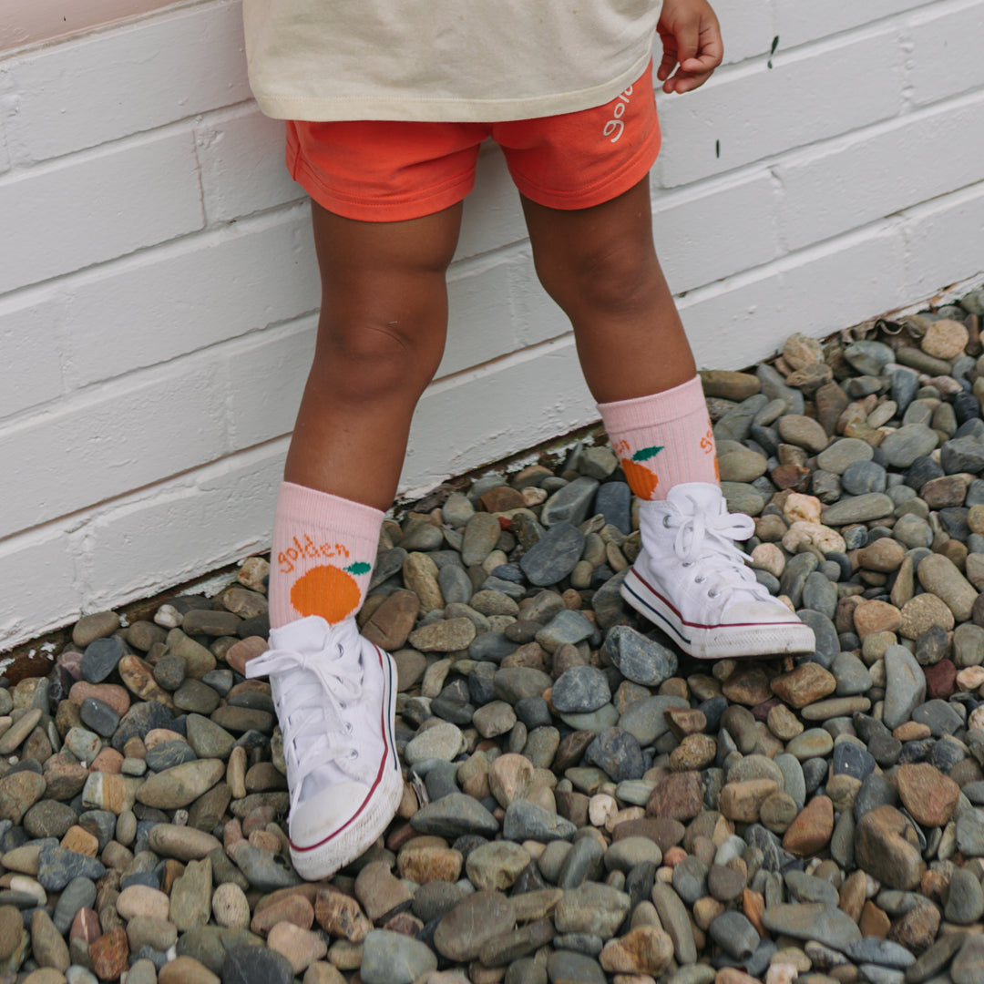 Orange Socks Pink Parfait
