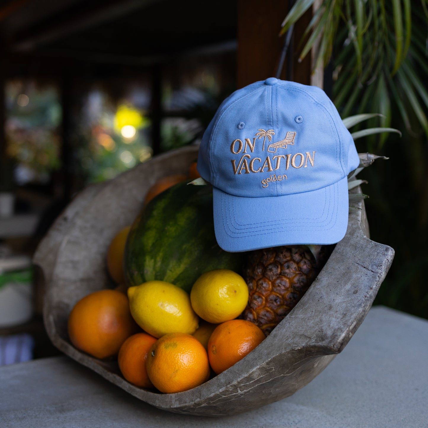 On Vacation Cap Sea Blue