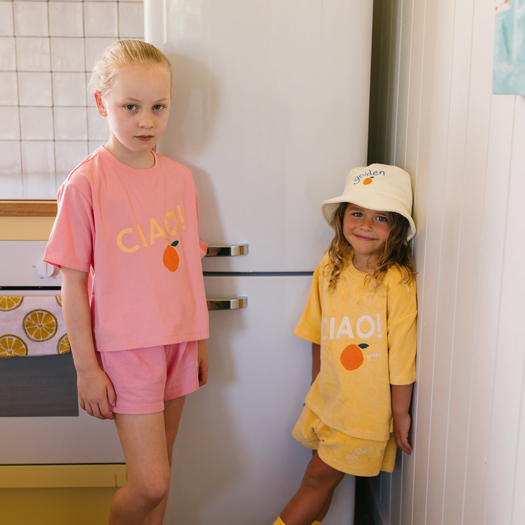 Ciao Mid Sleeve Tee Pink Icing