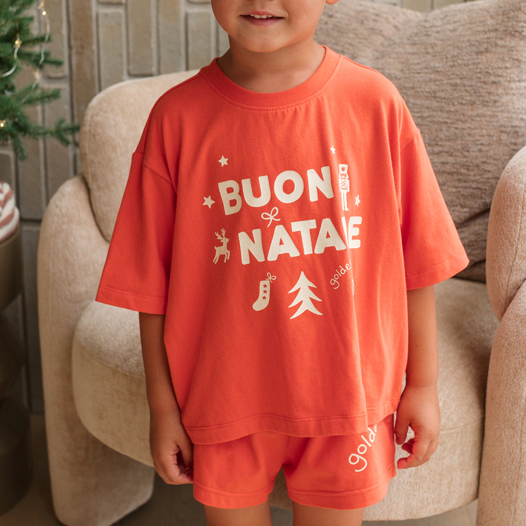 Buon Natale Christmas Set (T-shirt & Shorts) Candy Apple