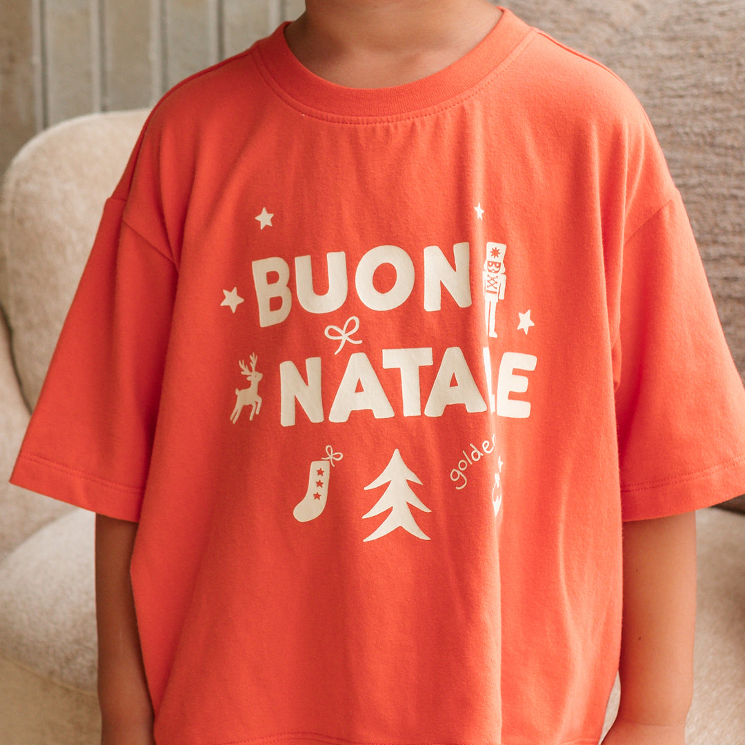 Buon Natale Christmas Set (T-shirt & Shorts) Candy Apple