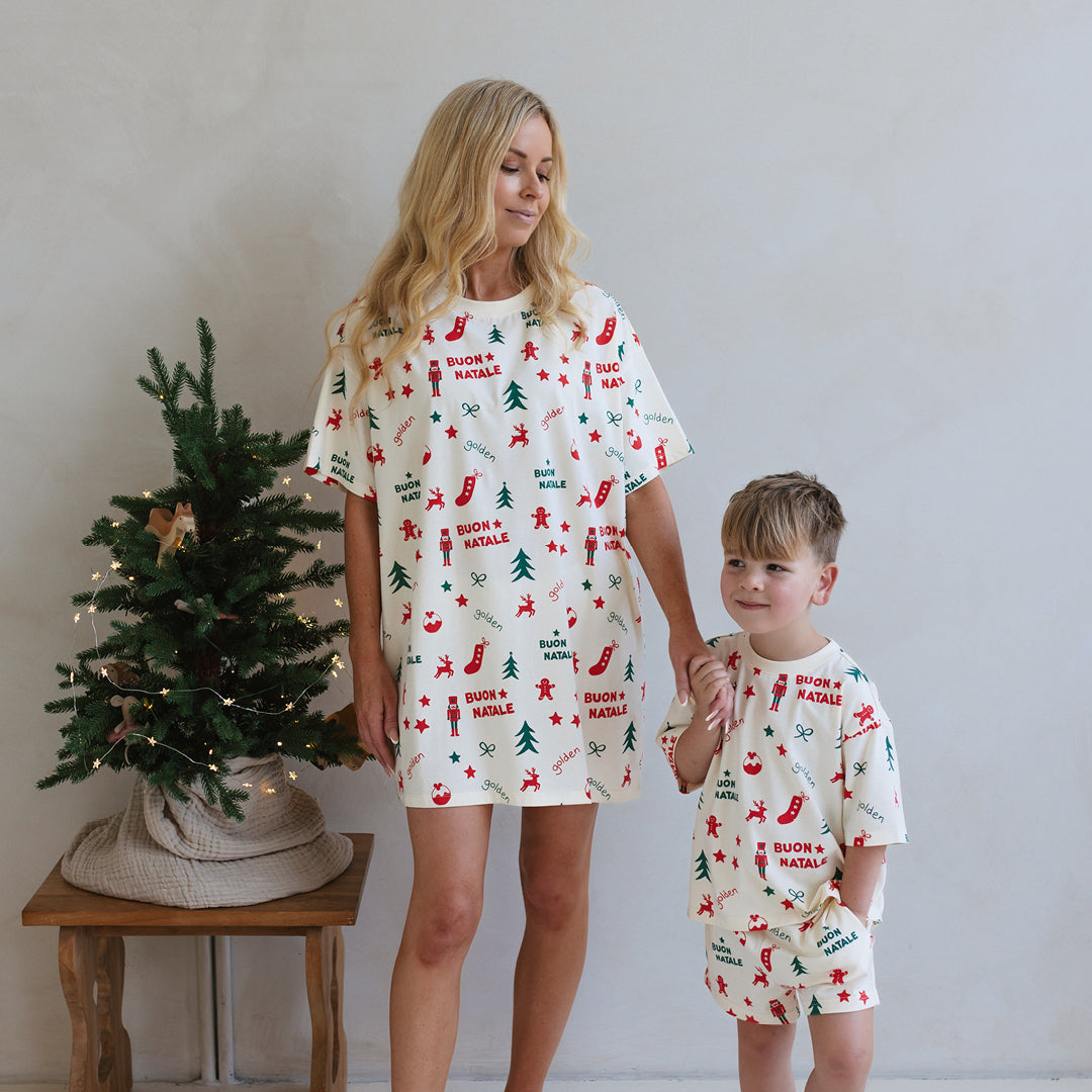 Buon Natale Christmas Set Yardage Buttercream