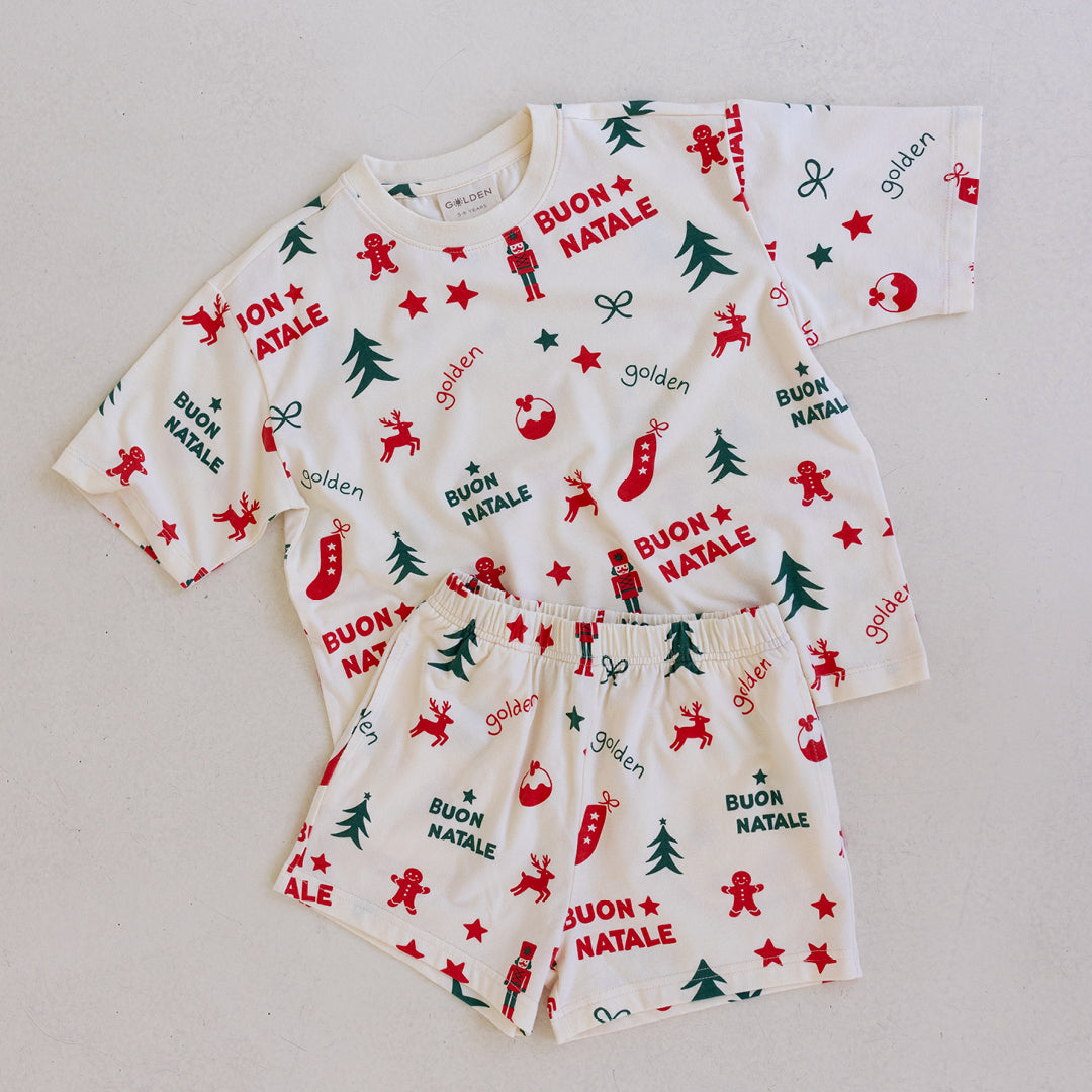 Buon Natale Christmas Set Yardage Buttercream