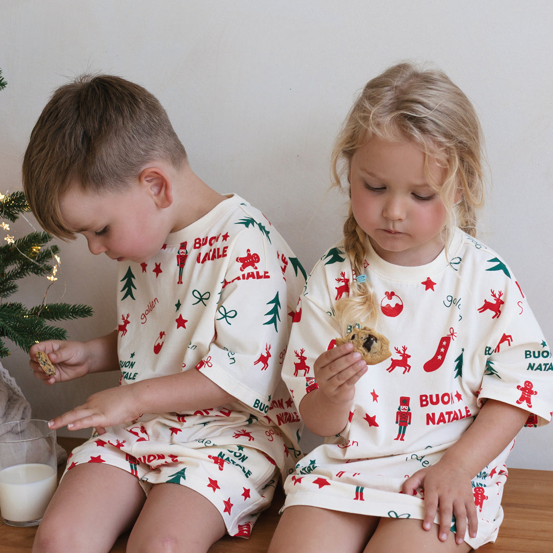 Buon Natale Christmas Set Yardage Buttercream