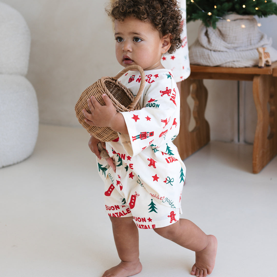 Buon Natale Christmas Set Yardage Buttercream