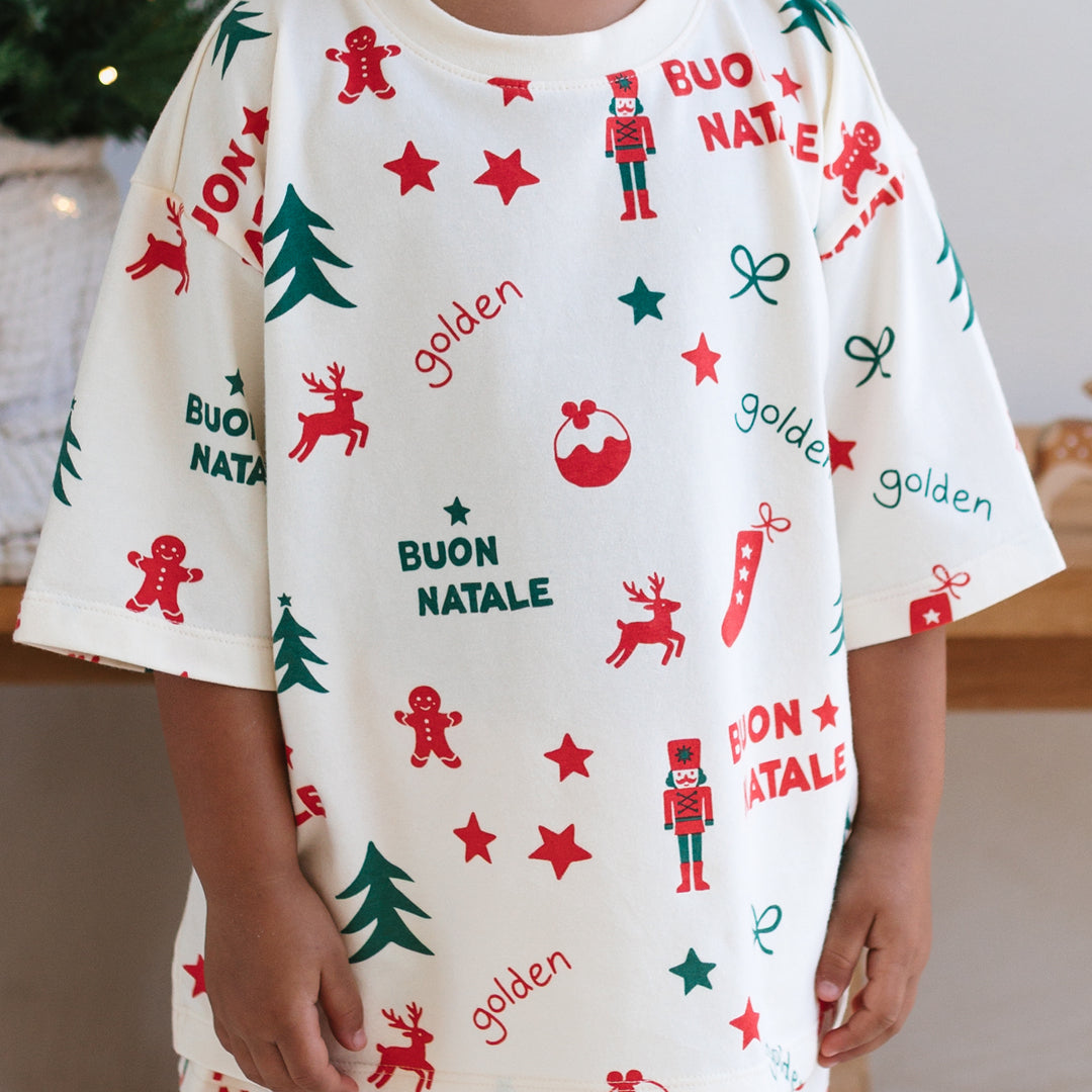 Buon Natale Christmas Set Yardage Buttercream