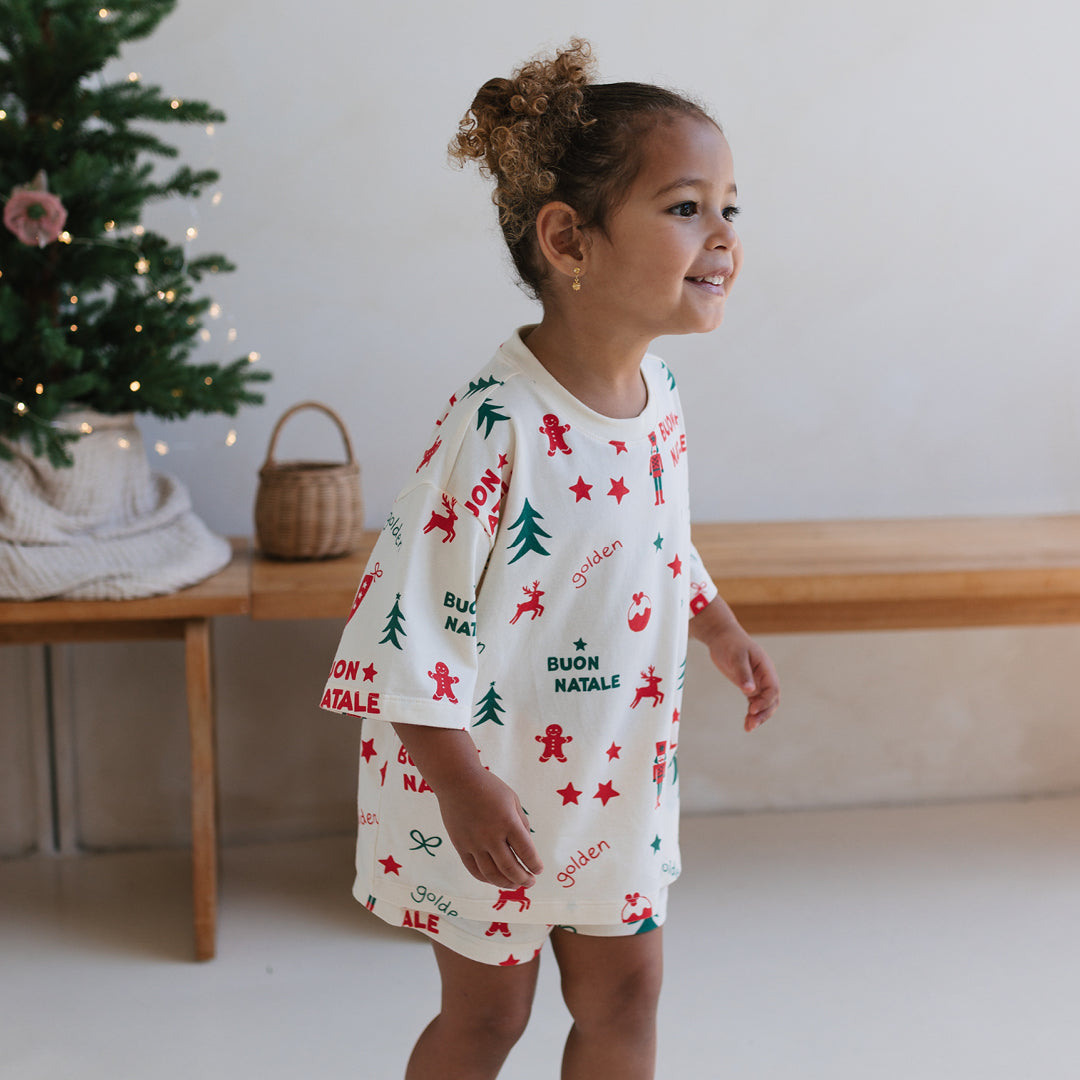 Buon Natale Christmas Set Yardage Buttercream