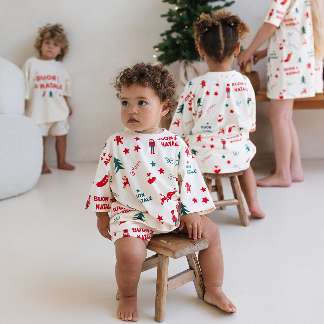 Buon Natale Christmas Set Yardage Buttercream