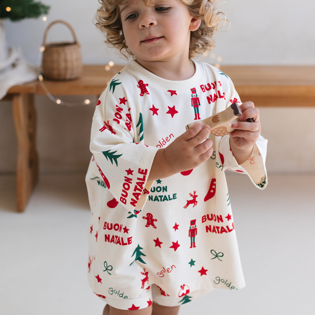 Buon Natale Christmas Set Yardage Buttercream