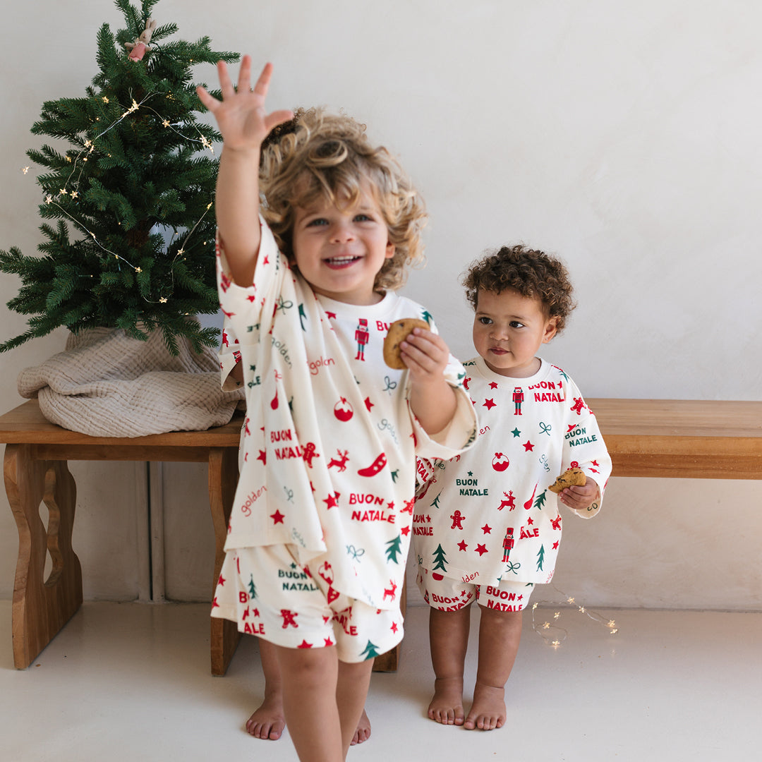 Buon Natale Christmas Set Yardage Buttercream