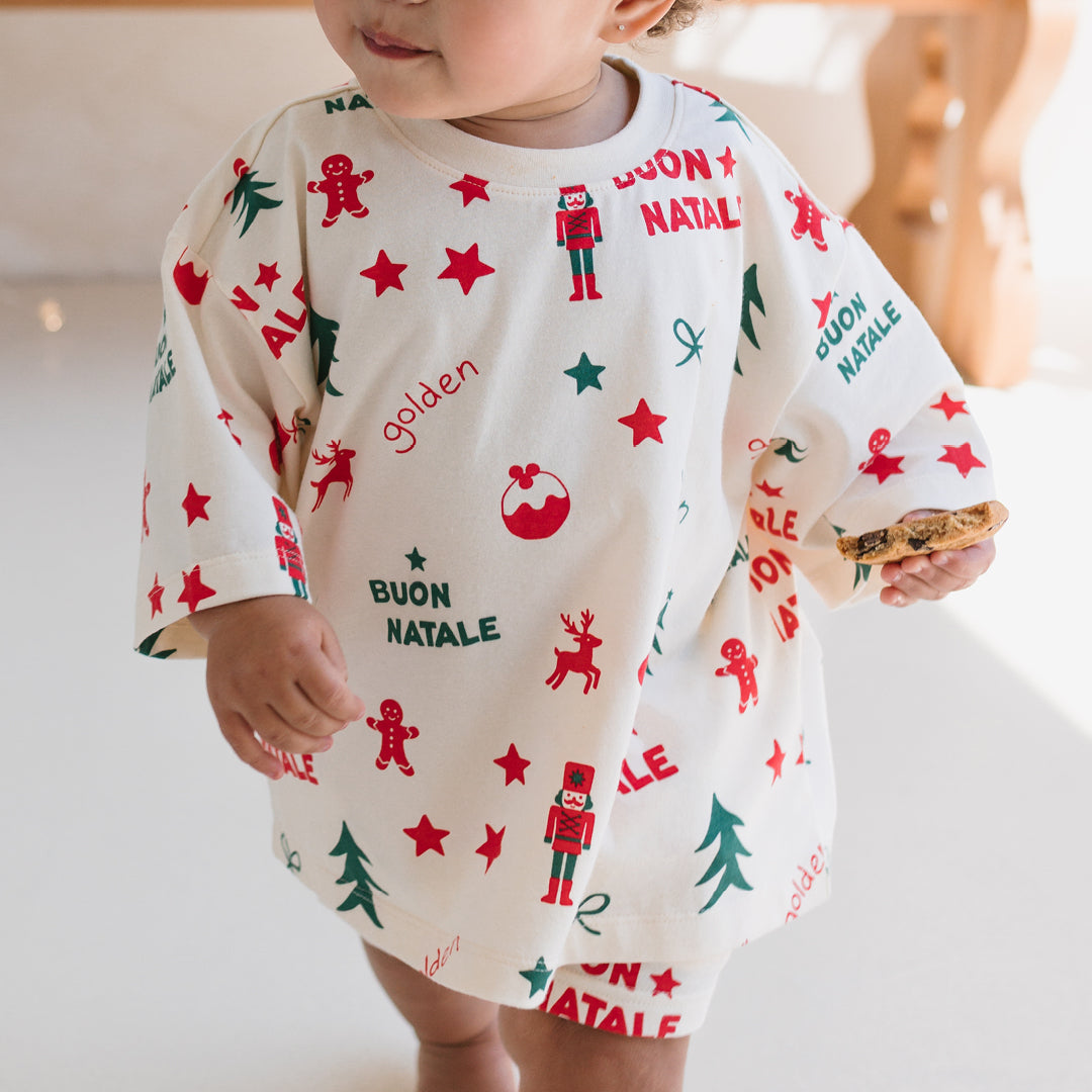 Buon Natale Christmas Set Yardage Buttercream