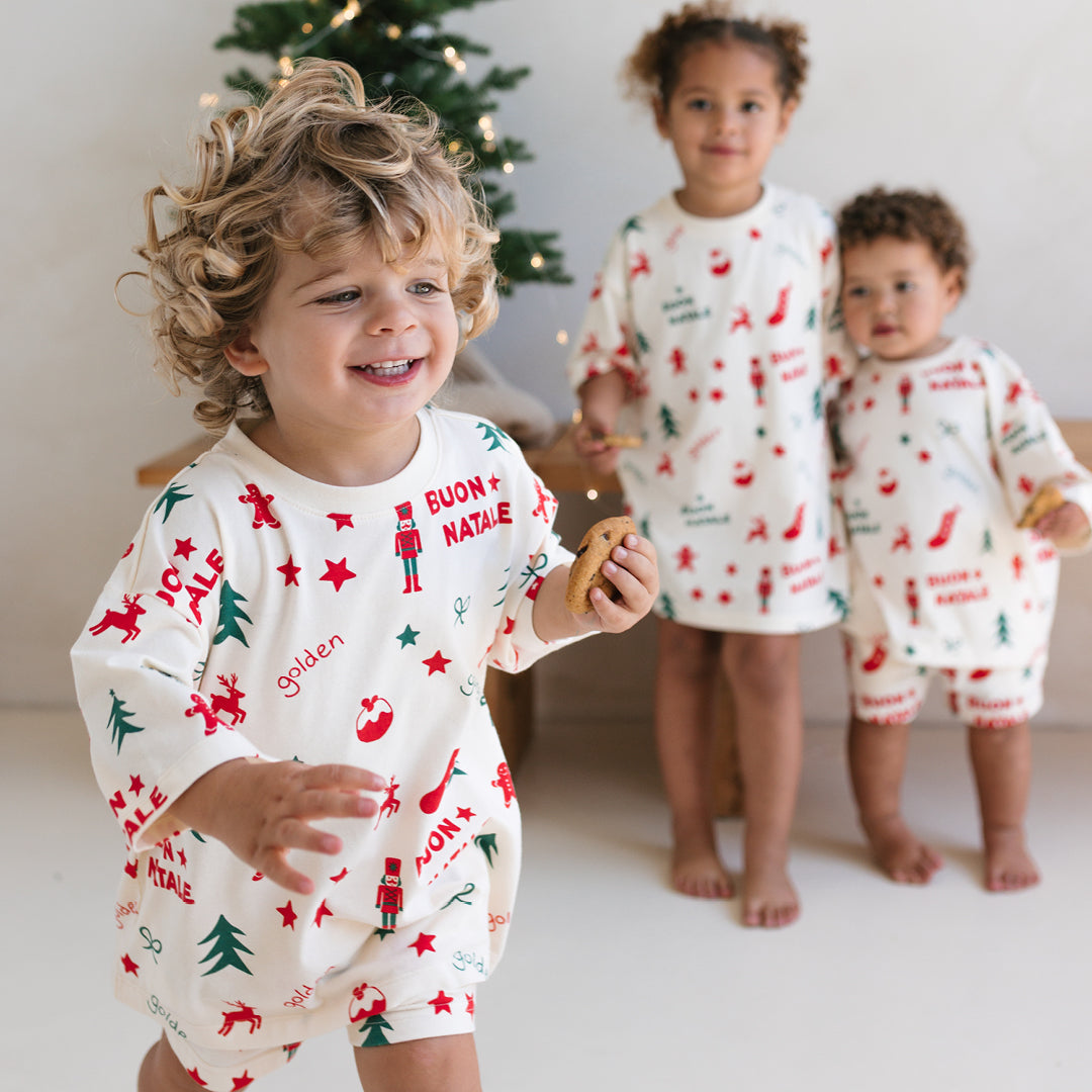 Buon Natale Christmas Set Yardage Buttercream