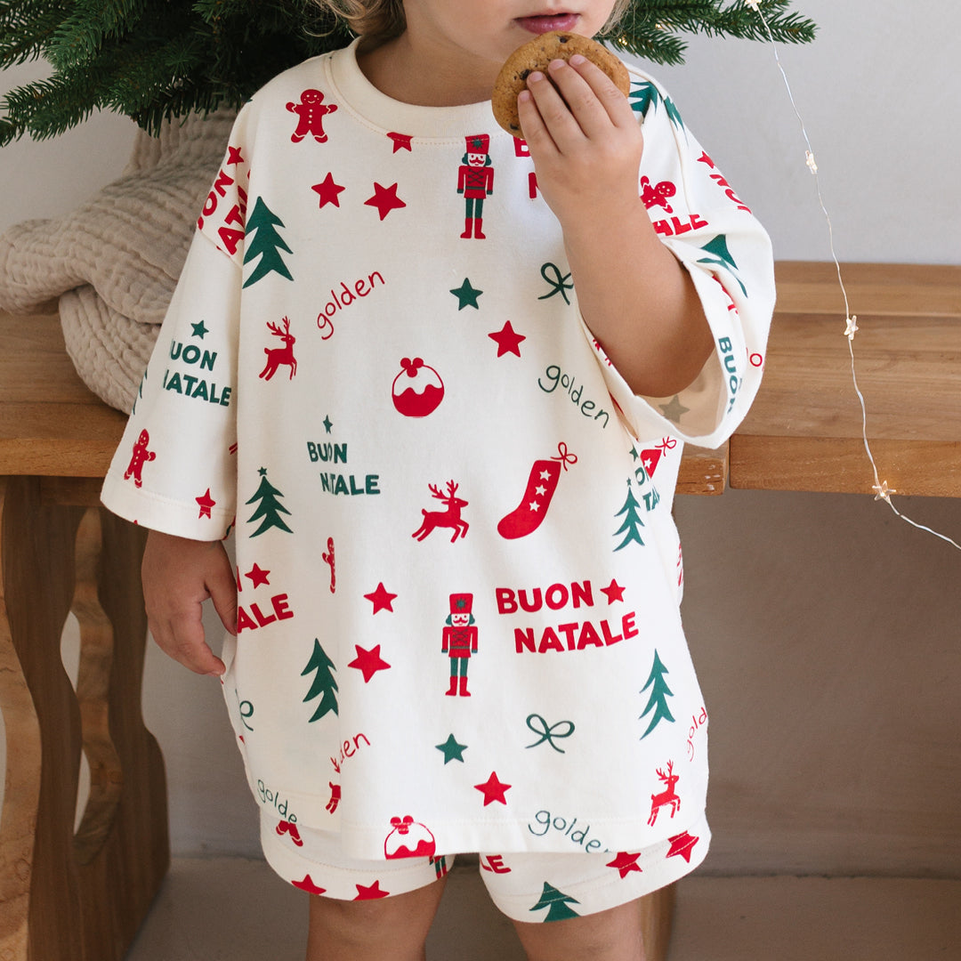 Buon Natale Christmas Set Yardage Buttercream