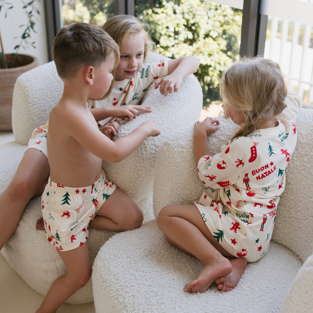 Buon Natale Christmas Set Yardage Buttercream