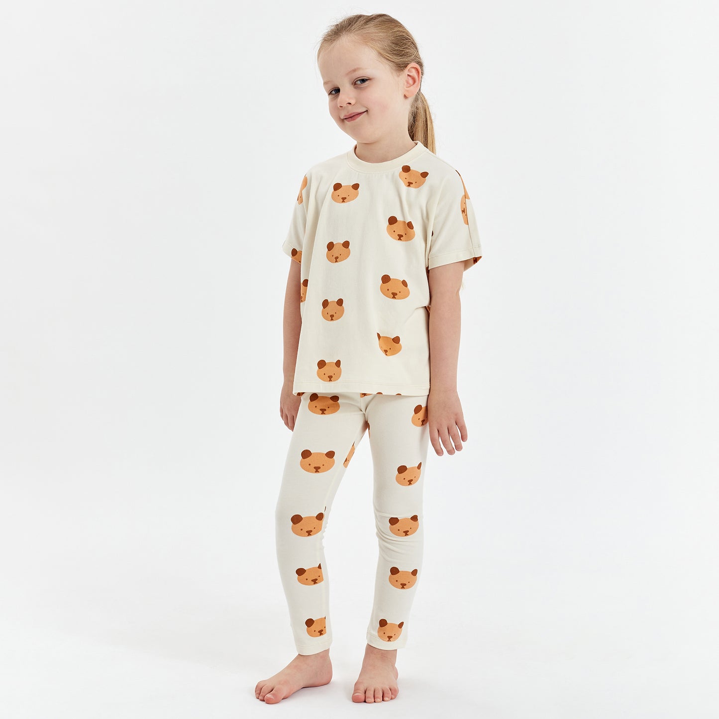 Baby Bear Leggings Eggnog