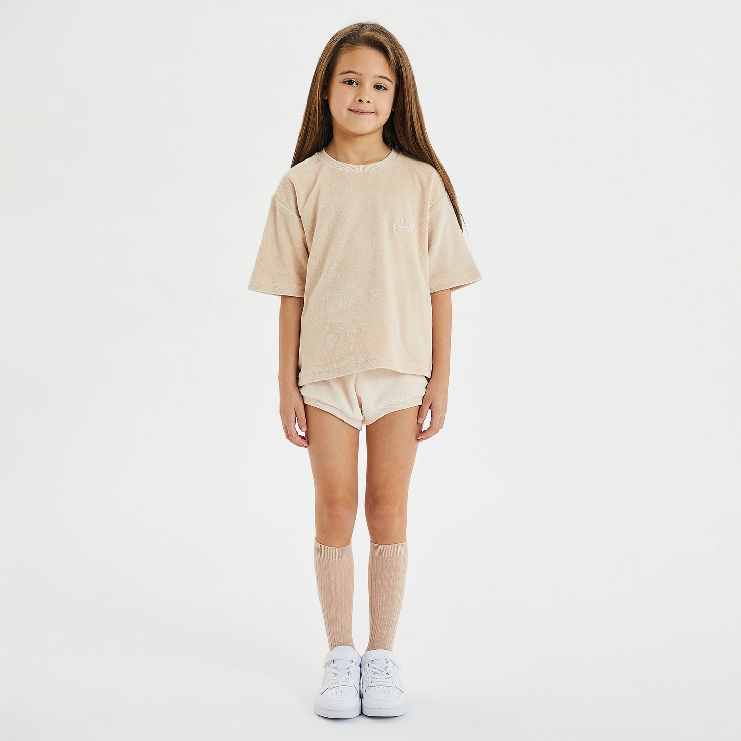 Golden Mid Sleeve Tee Terry Towel Pale Rose