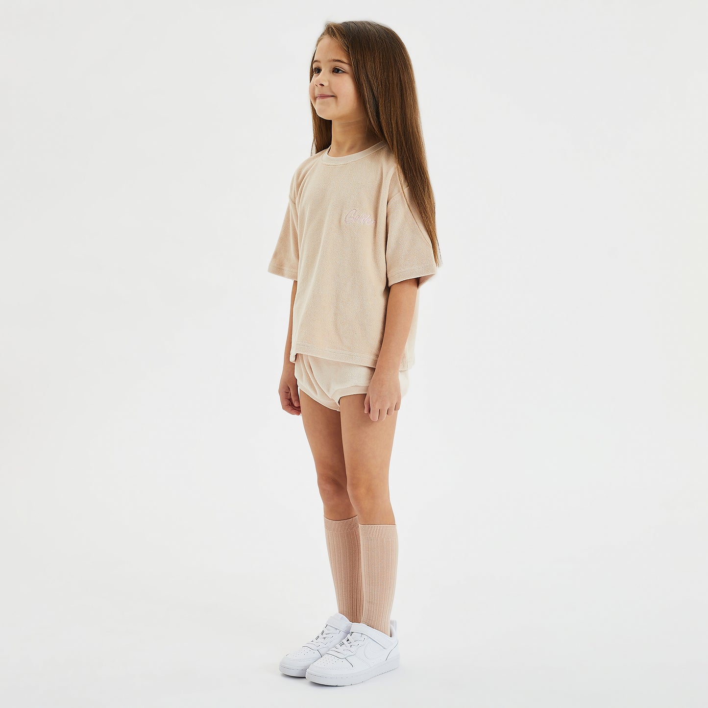 Golden Mid Sleeve Tee Terry Towel Pale Rose