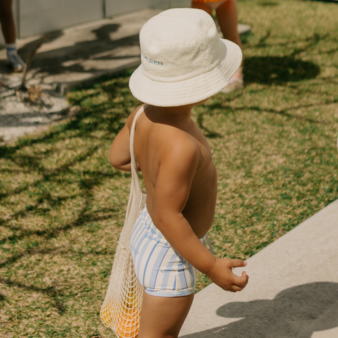 Retro Boy Bucket Hat Cream