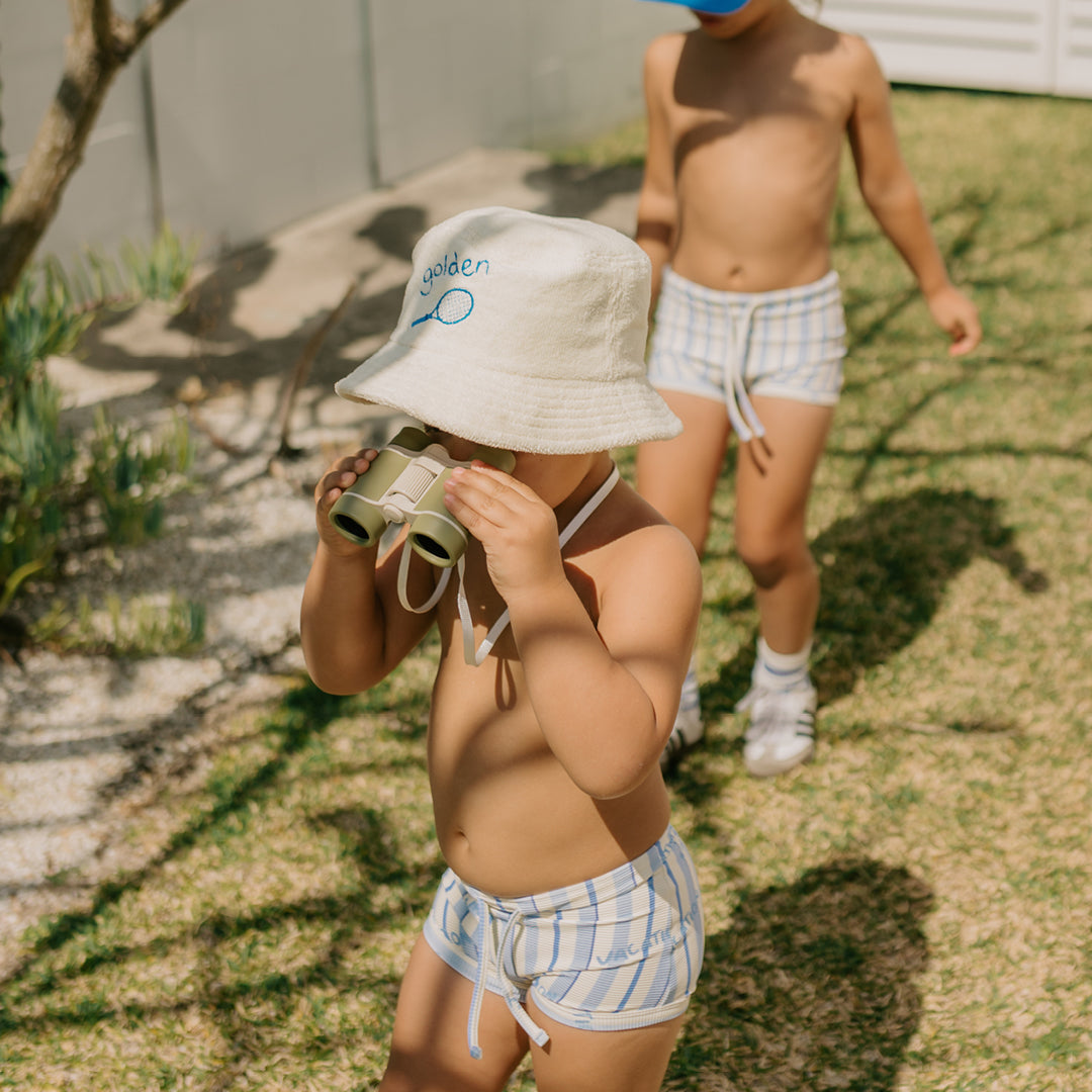 Retro Boy Bucket Hat Cream