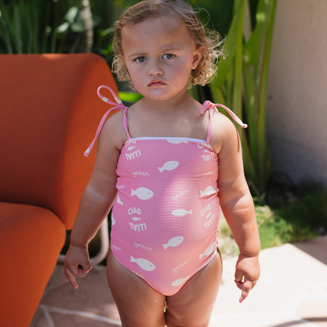 Ciao Tutti Pesci One Piece Swimsuit Pink Icing