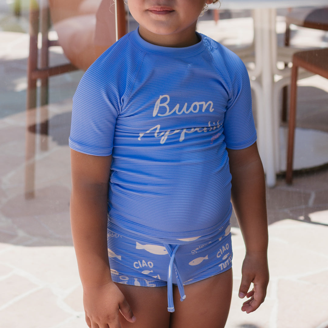 Buon Appetito Swim Tee Pool Blue