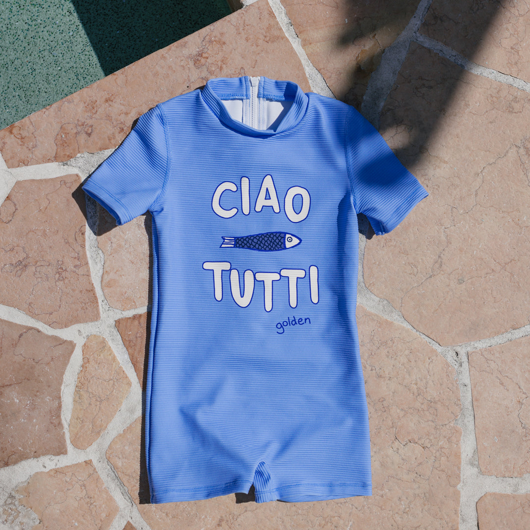 Ciao Tutti Pesci One Piece Swimsuit Pool Blue
