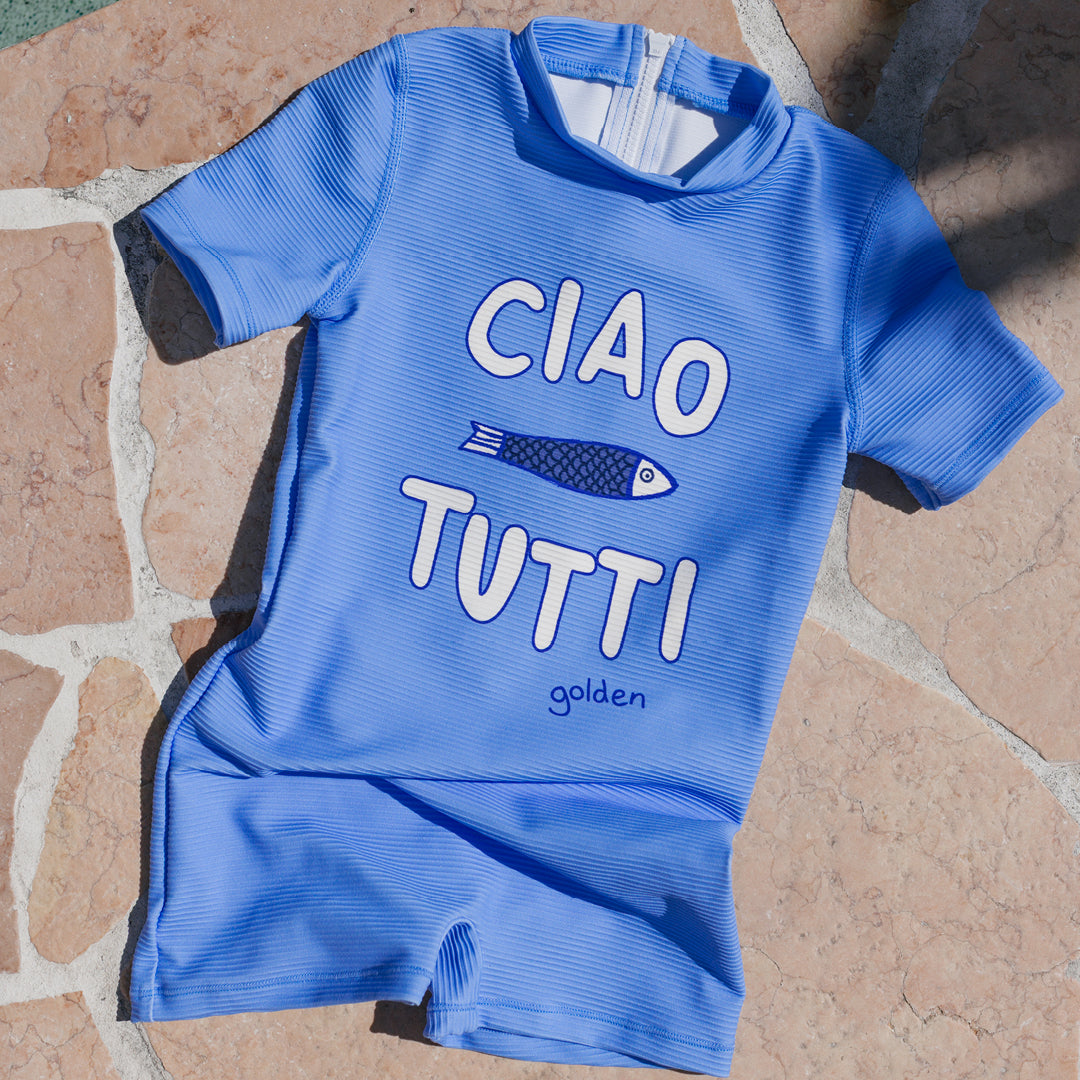 Ciao Tutti Pesci One Piece Swimsuit Pool Blue