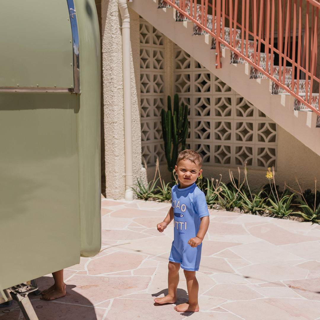 Ciao Tutti Pesci One Piece Swimsuit Pool Blue