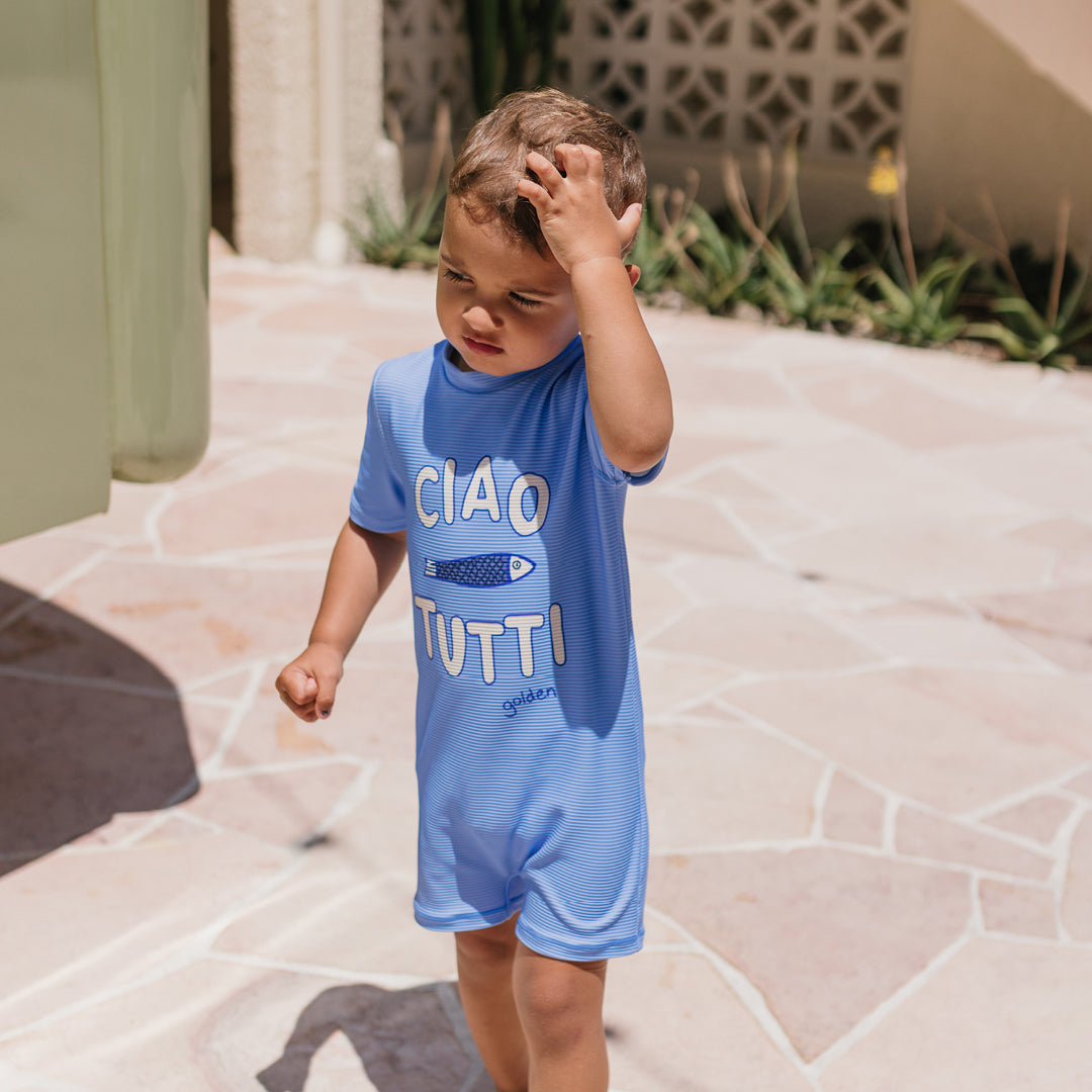 Ciao Tutti Pesci One Piece Swimsuit Pool Blue