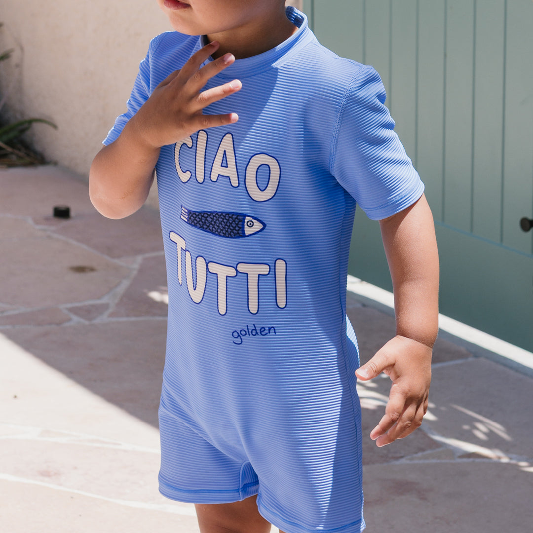 Ciao Tutti Pesci One Piece Swimsuit Pool Blue