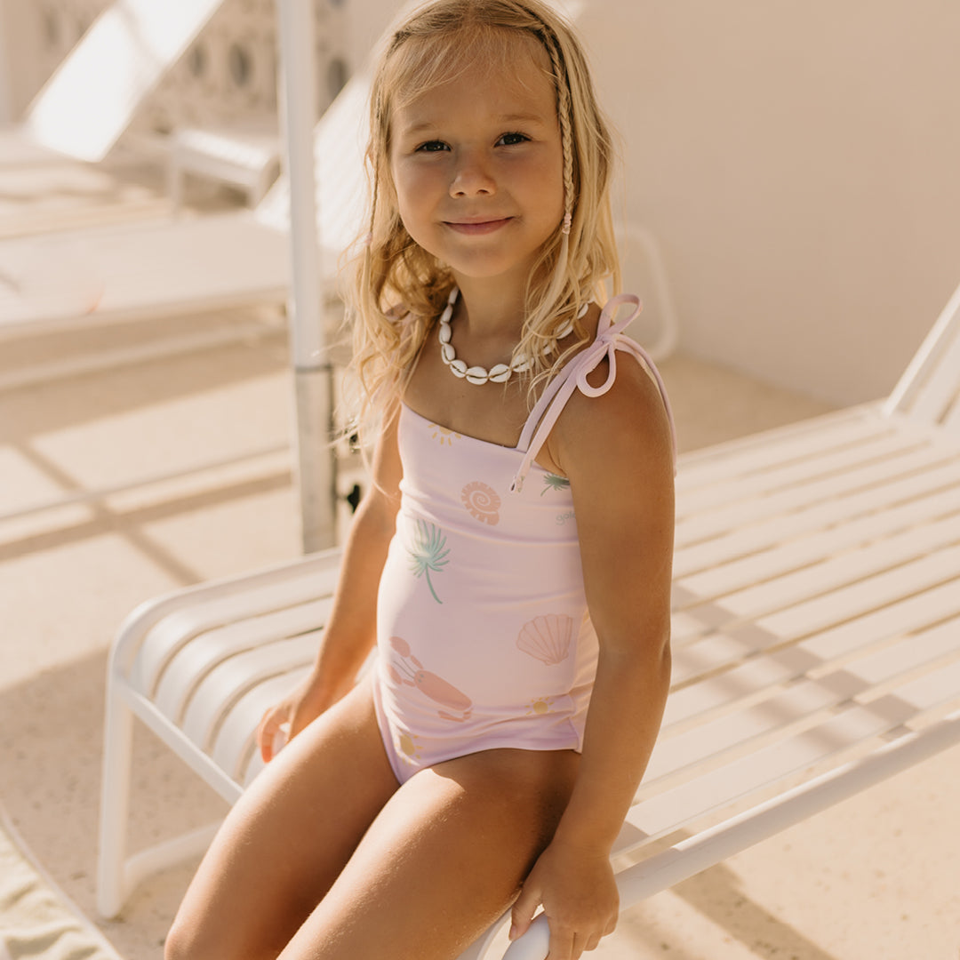 Palm Beach One Piece Swimsuit Palm Beach Pink – Golden Children