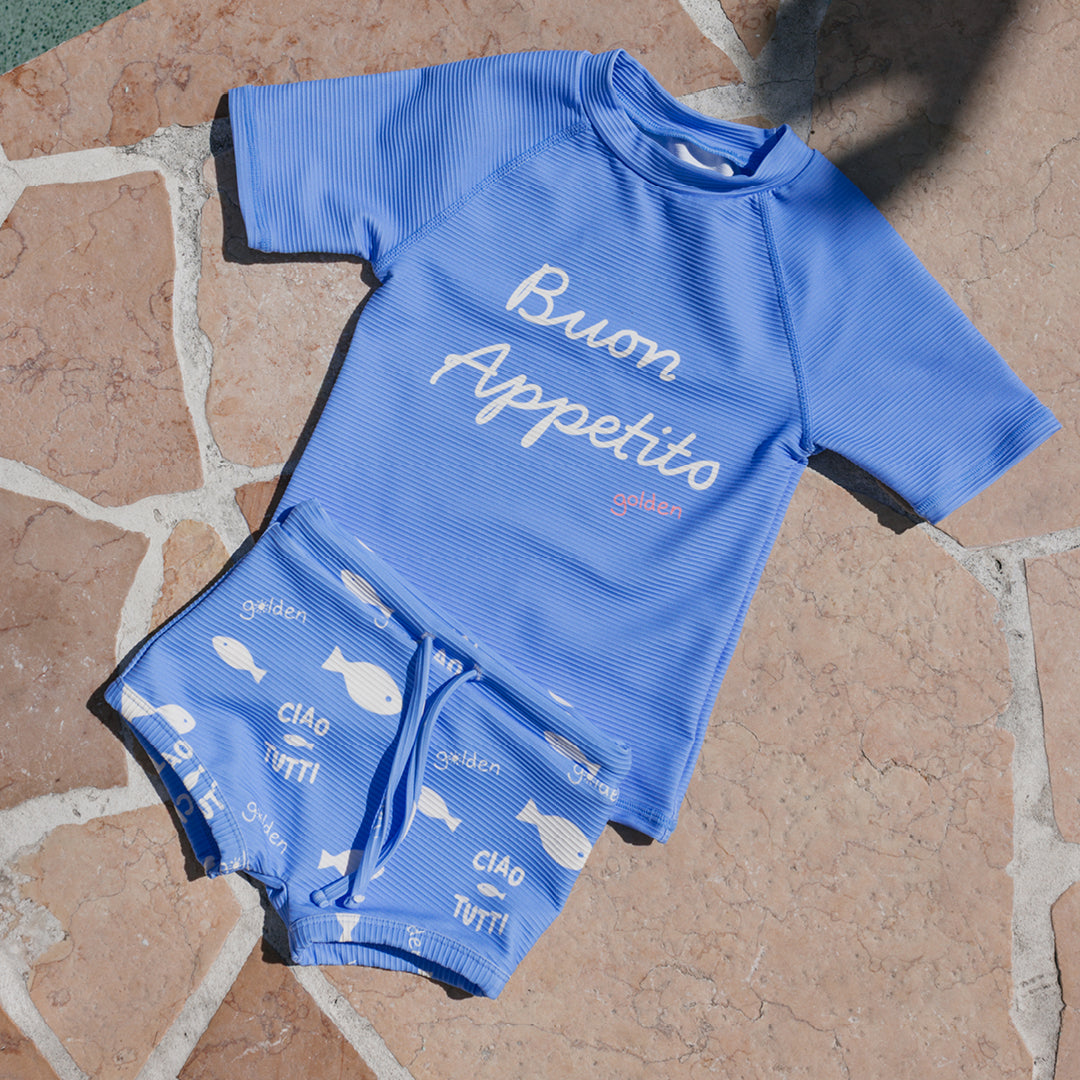 Buon Appetito Swim Tee Pool Blue