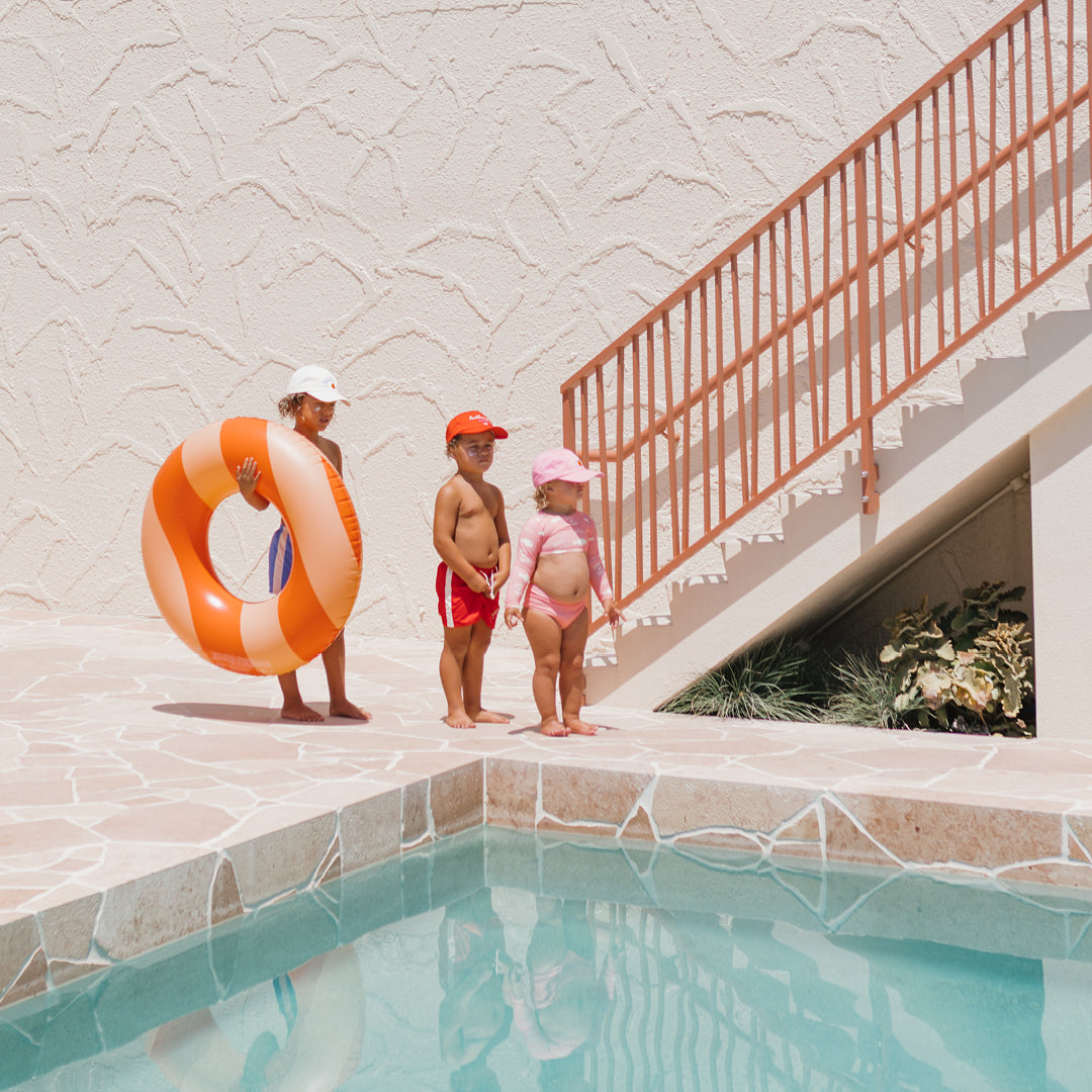 Ciao Tutti Pesci Cropped Swim Top Pink Icing