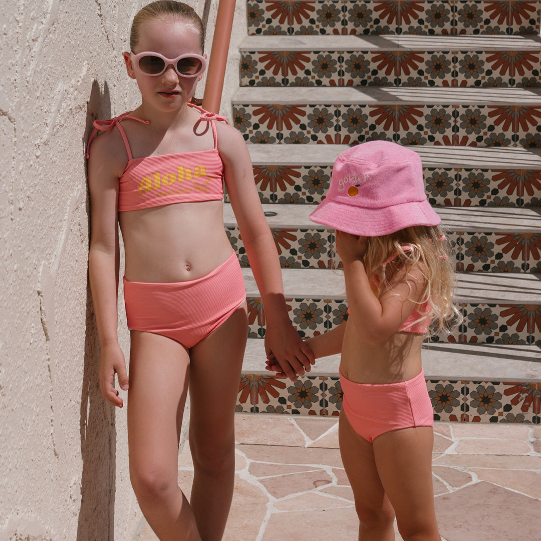 Aloha Two Piece Swimsuit Pink Icing