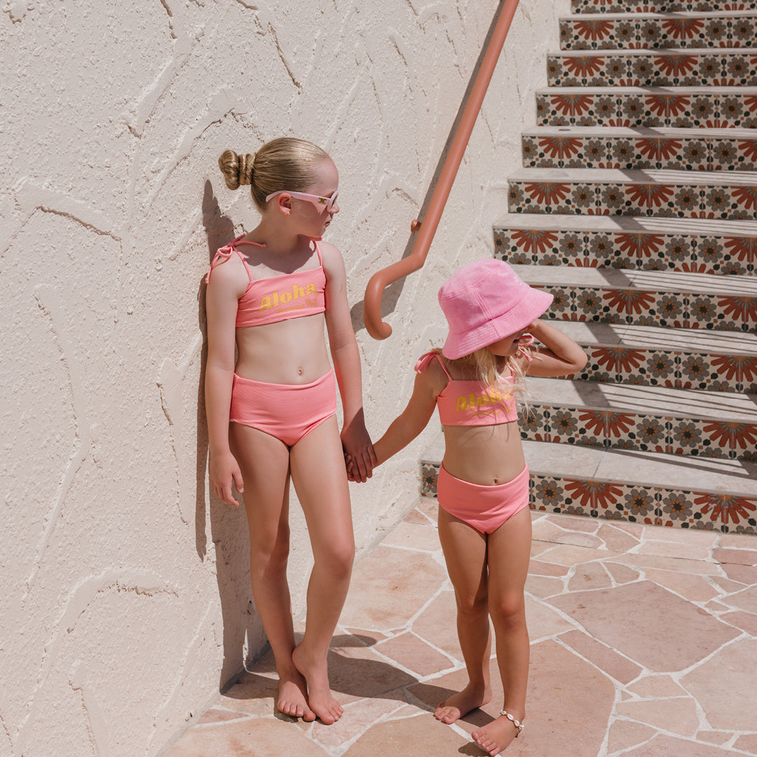 Aloha Two Piece Swimsuit Pink Icing