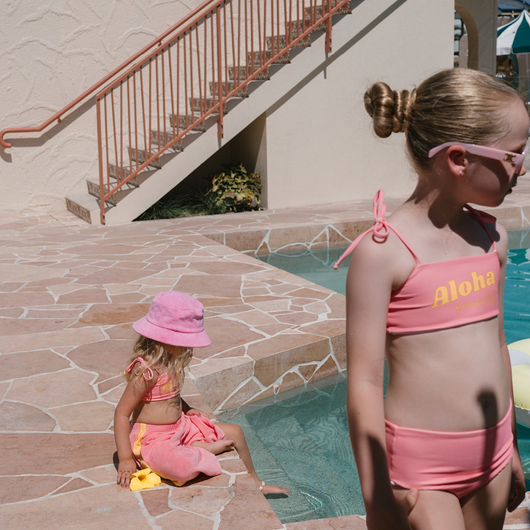 Aloha Two Piece Swimsuit Pink Icing