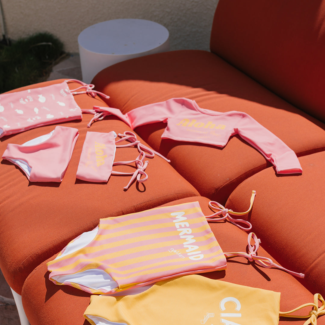 Aloha Two Piece Swimsuit Pink Icing