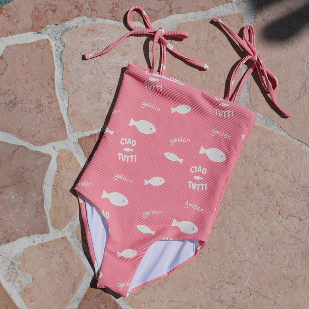 Ciao Tutti Pesci One Piece Swimsuit Pink Icing