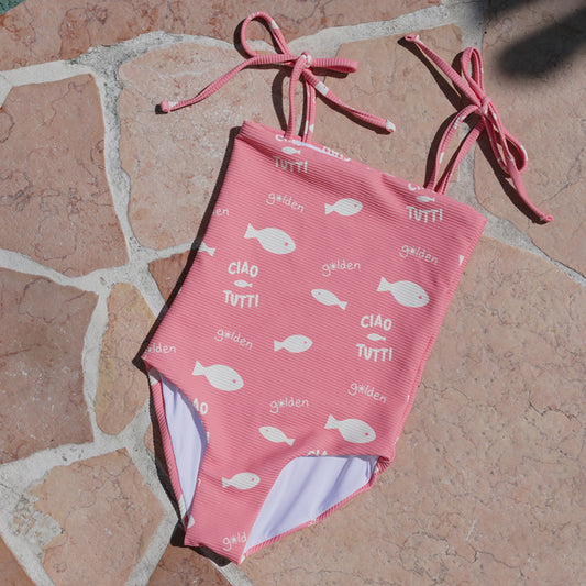 Ciao Tutti Pesci One Piece Swimsuit Pink Icing