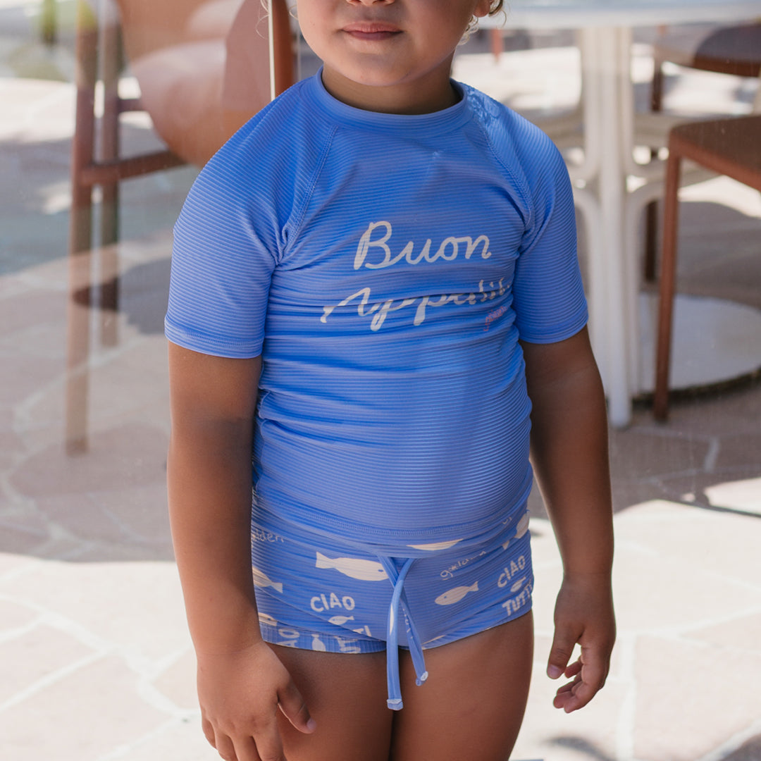 Ciao Tutti Pesci Swim Trunks Pool Blue