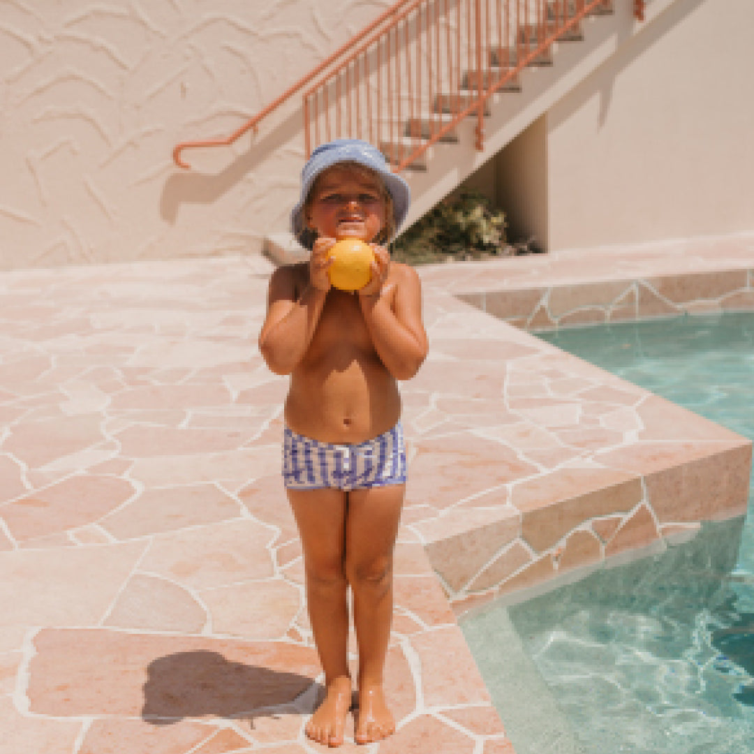 Palm Springs Swim Trunks Poolside Stripe