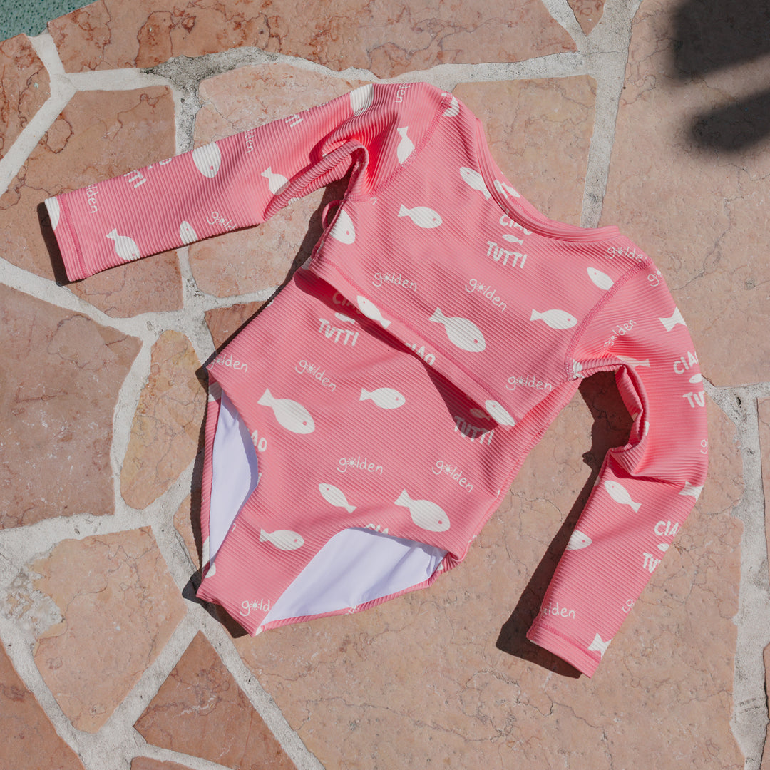 Ciao Tutti Pesci One Piece Swimsuit Pink Icing