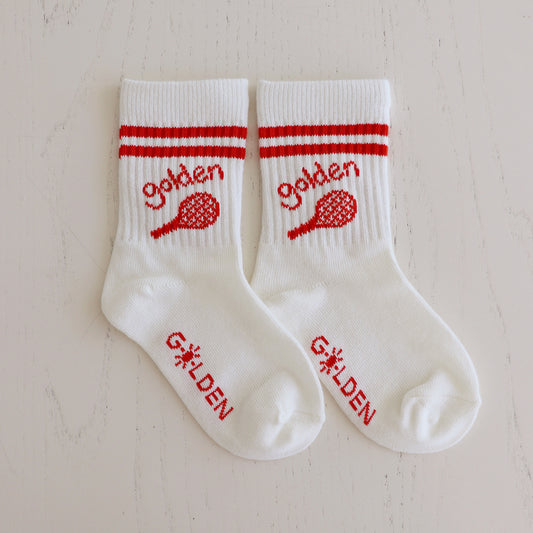 Retro Boy Socks Vanilla / Red