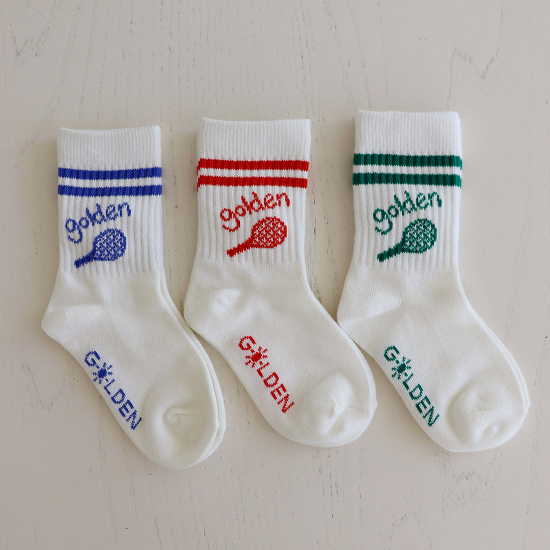 Retro Boy Socks Vanilla / Red