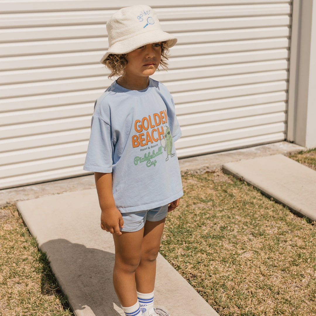 Retro Boy Shorts Palm Blue