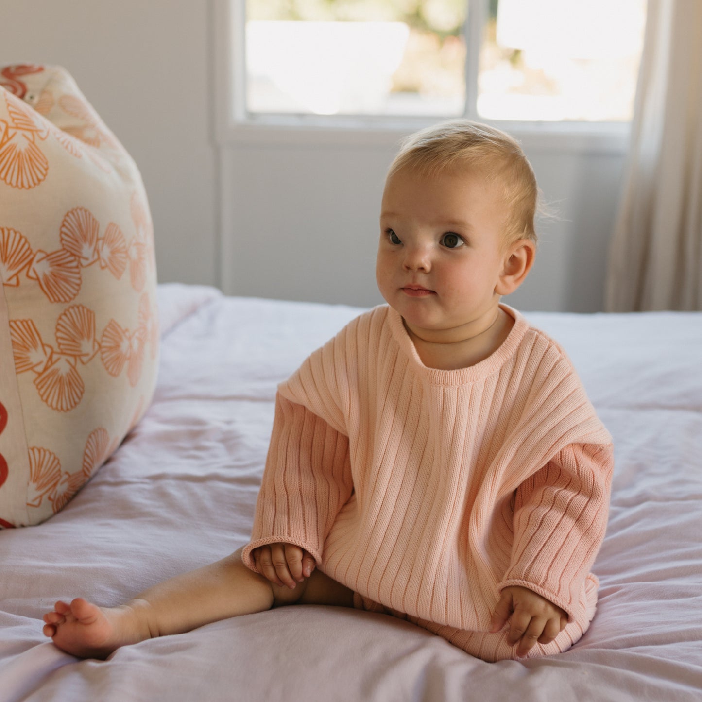 Golden Knit Romper Strawberry Sundae