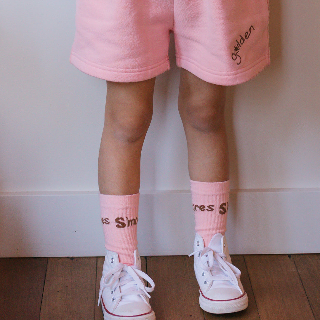 S'mores Socks Pink Taffy