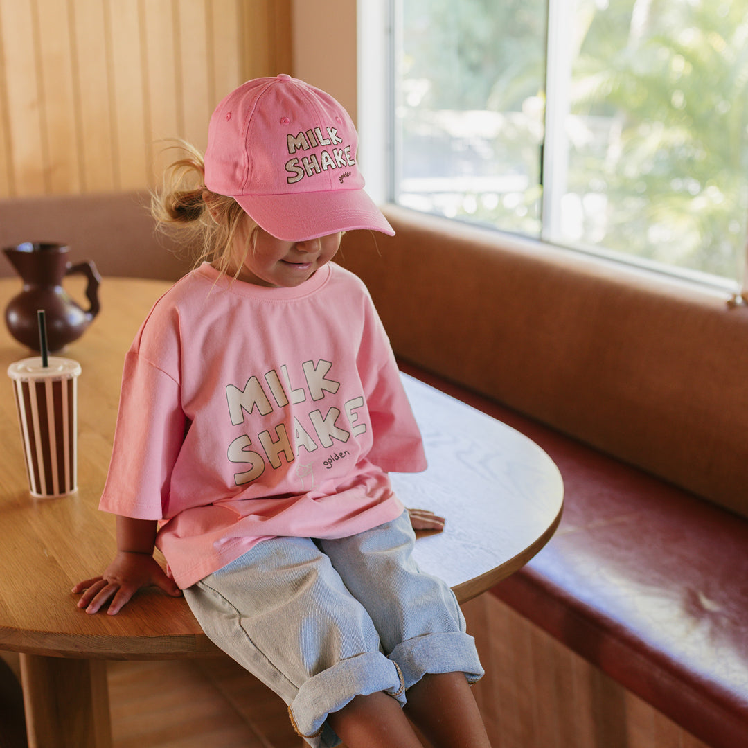 Milkshake Mid Sleeve Tee Pink Taffy